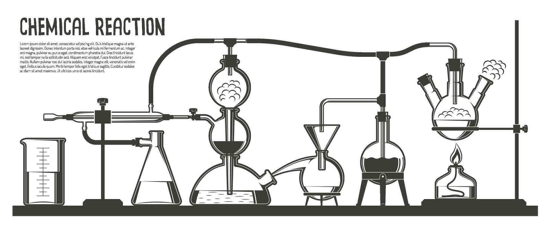 complex chemical process vector