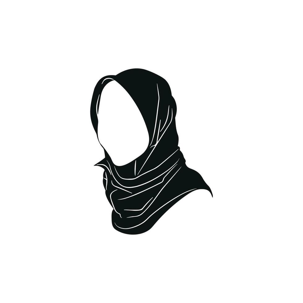 musulmán mujer con hijab vector