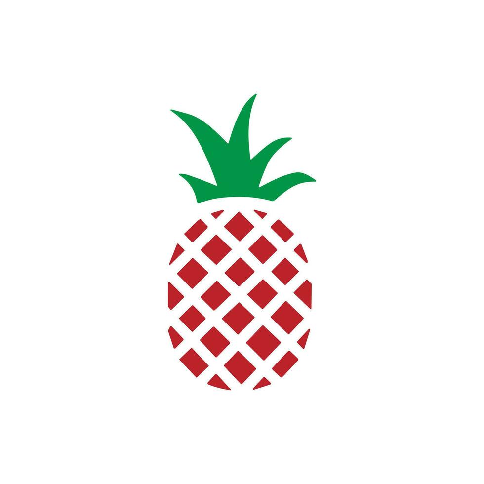 Pineapple fruit vector icon