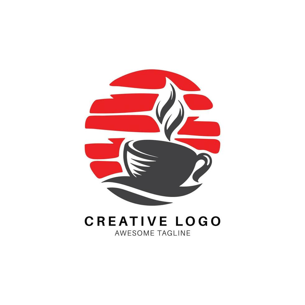 Coffee cup logo icon vector