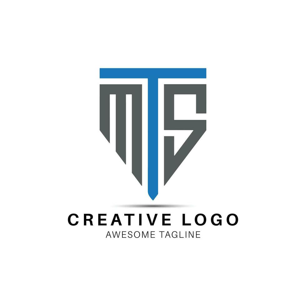 MTS or TMS letter creative logo design icon vector