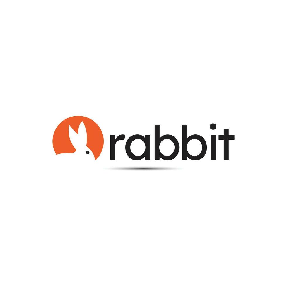Rabbit logo design vector