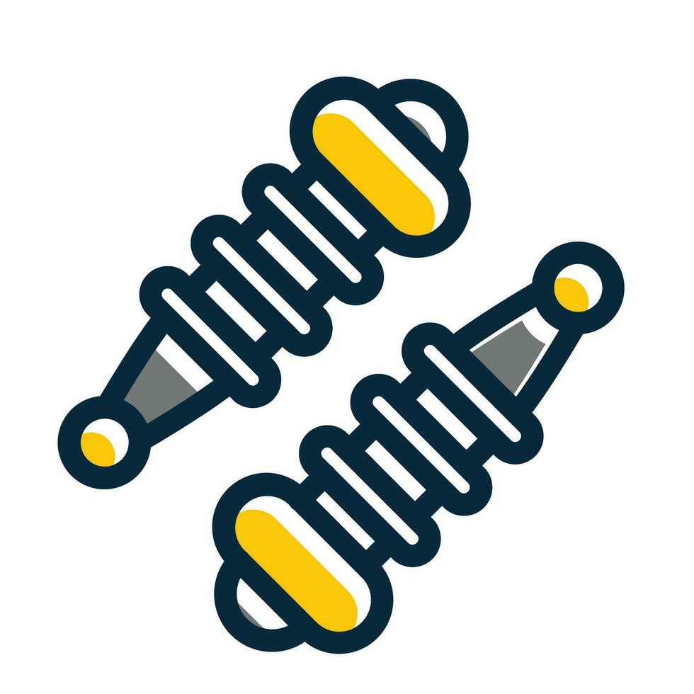 Damper Vector Thick Line Filled Dark Colors