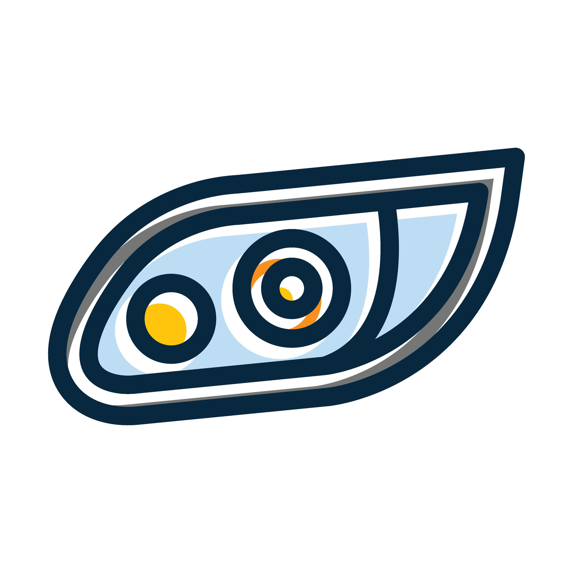 Car Lights Vector Thick Line Filled Dark Colors 34116761 Vector Art at