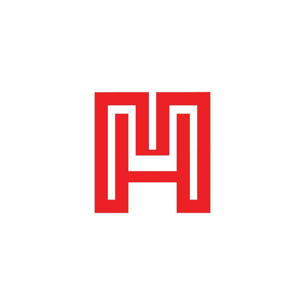 HM letter logo icon vector