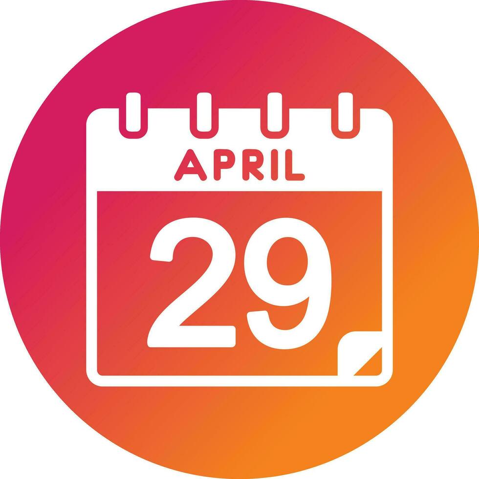 29 April Vector Icon