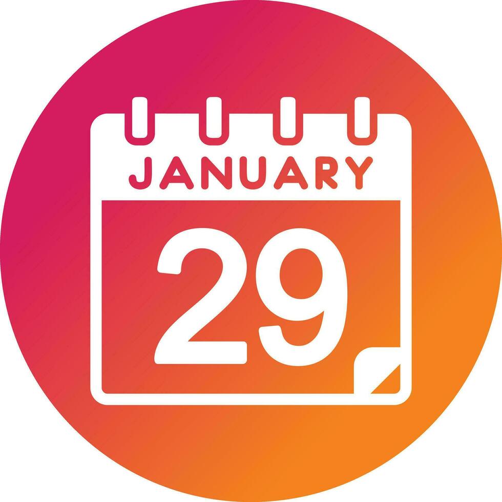 29 January Vector Icon