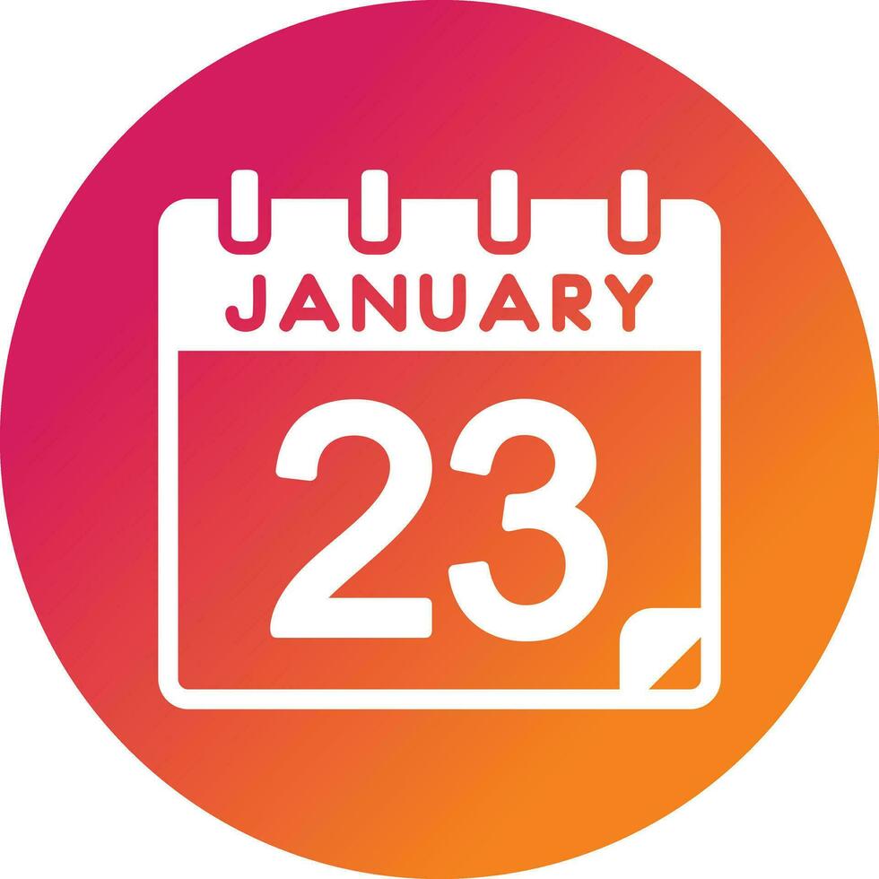 23 January Vector Icon