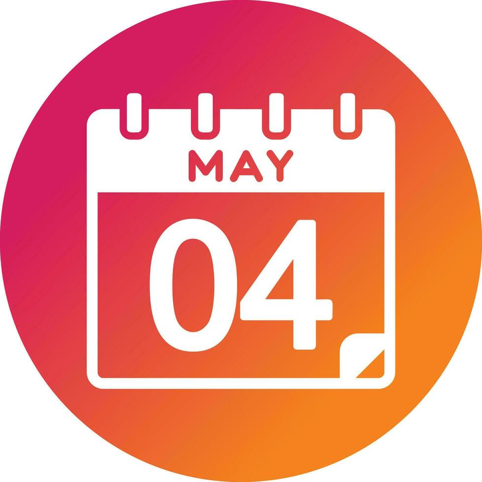 4 May Vector Icon