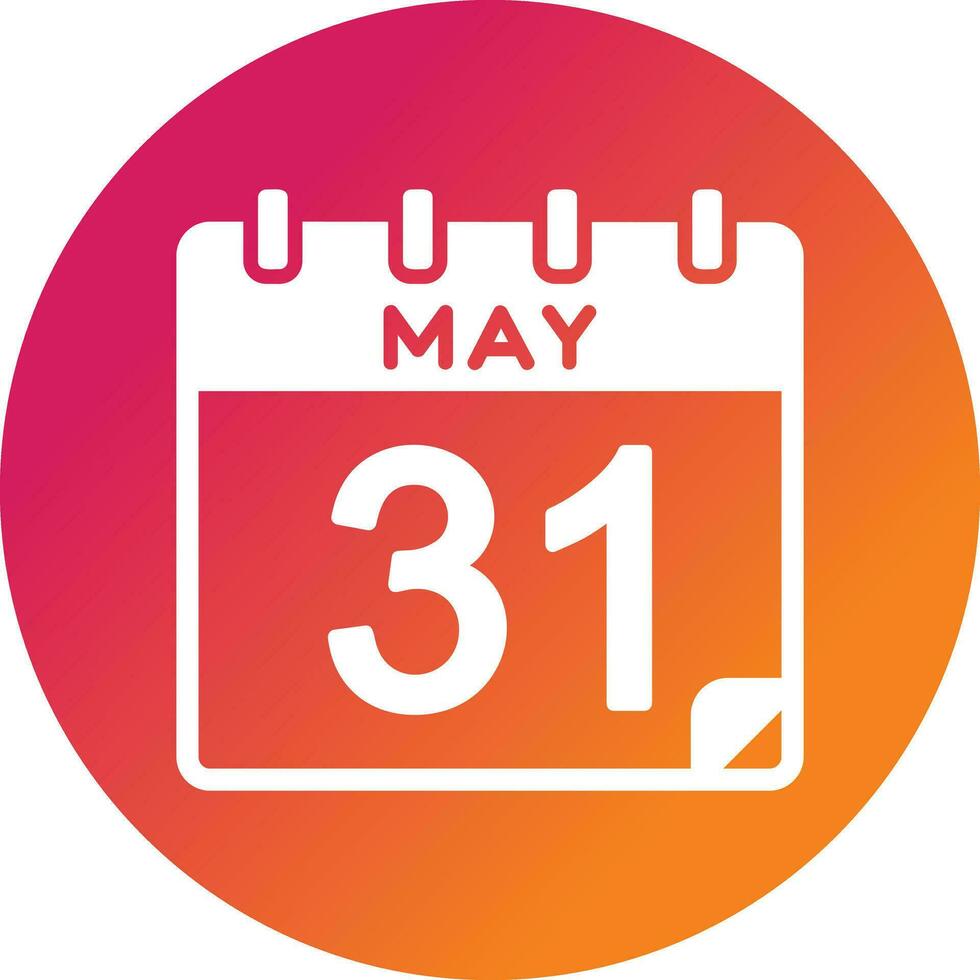 31 May Vector Icon