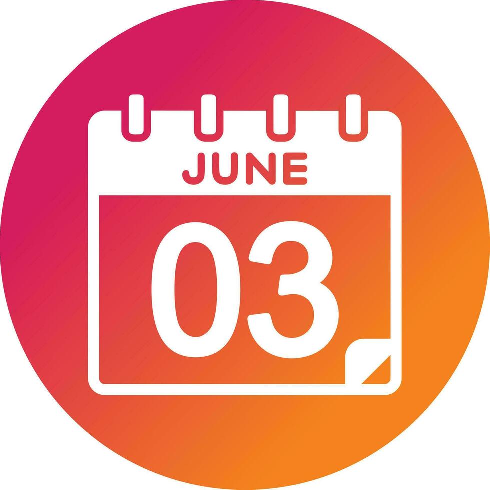 3 June Vector Icon