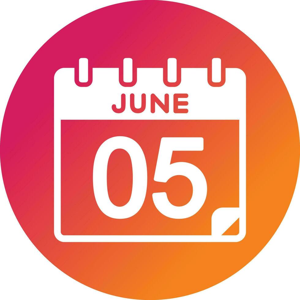 5 June Vector Icon