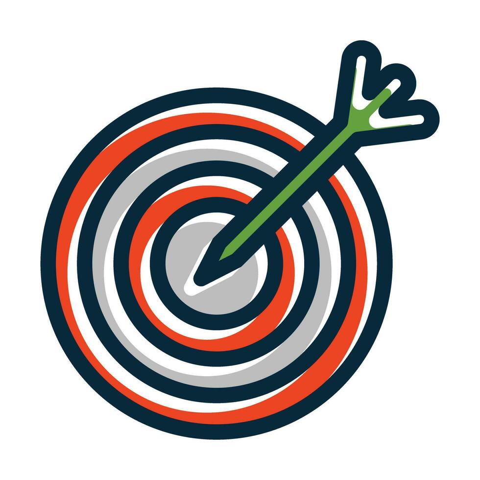 Mission Vector Thick Line Filled Dark Colors