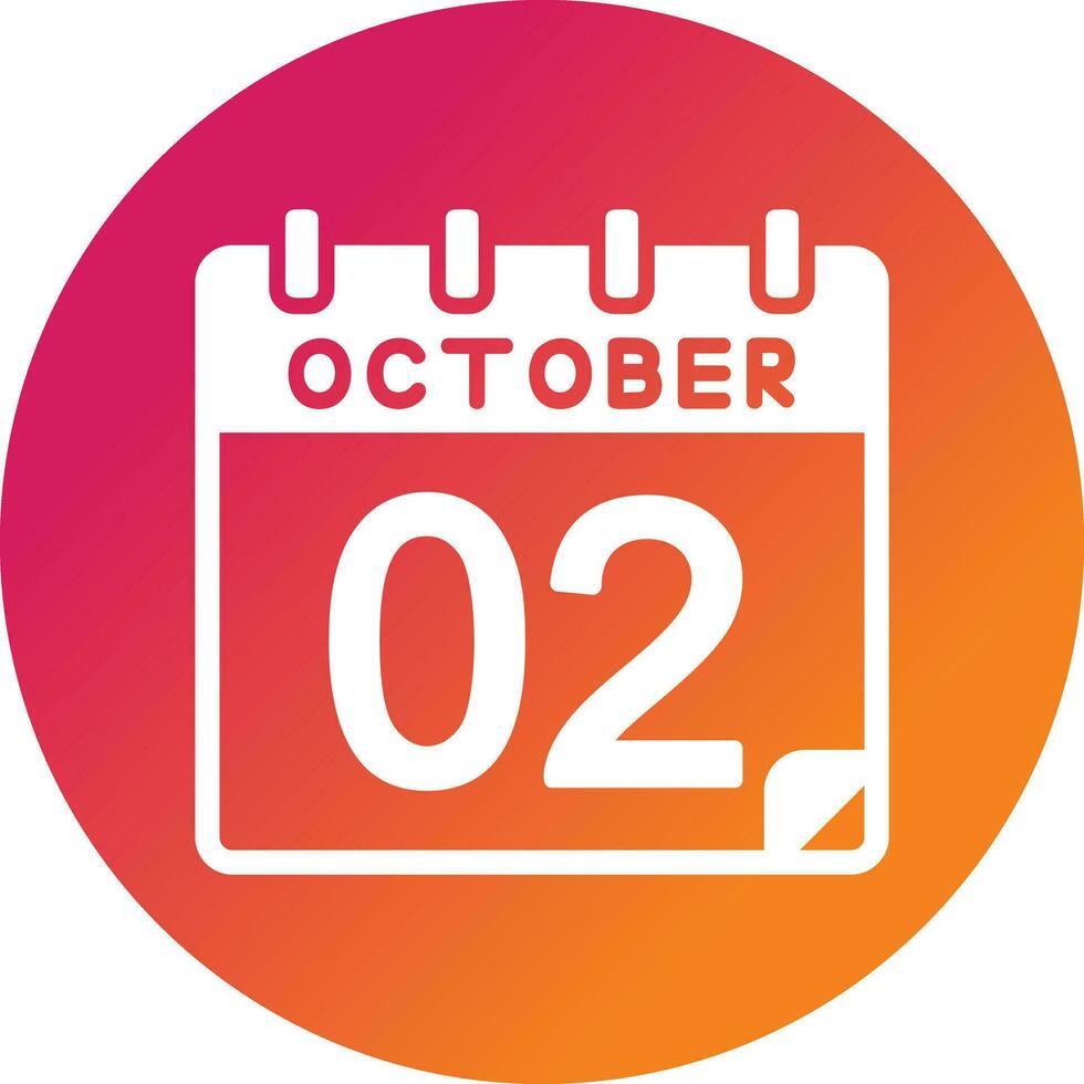 2 October Vector Icon