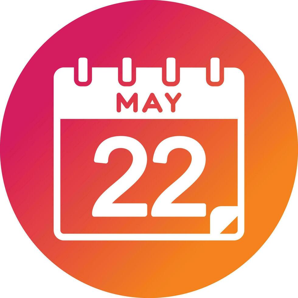 22 May Vector Icon