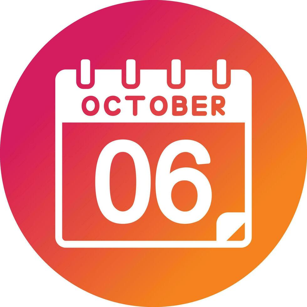 6 October Vector Icon