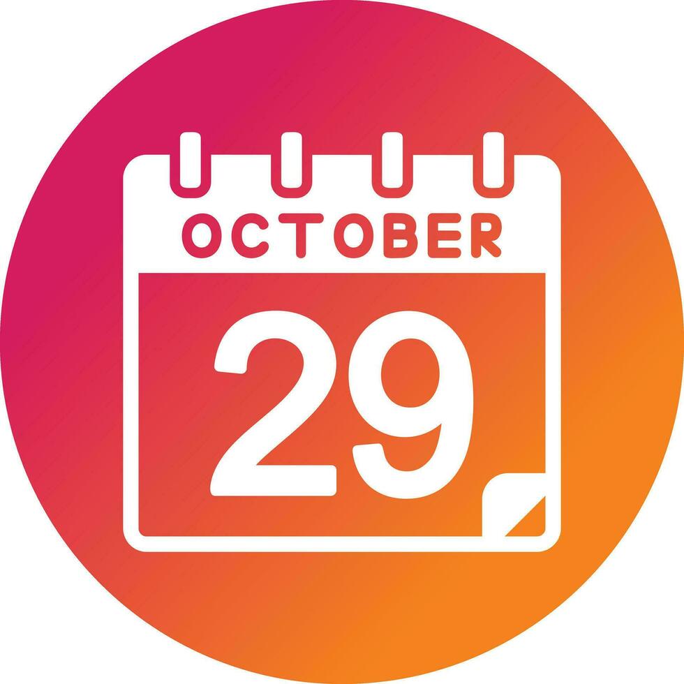 29 October Vector Icon