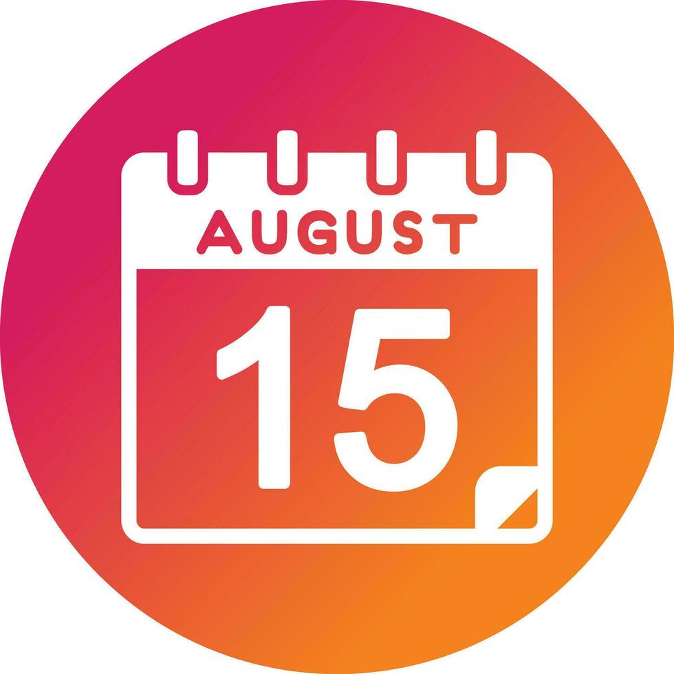 15 agosto vector icono