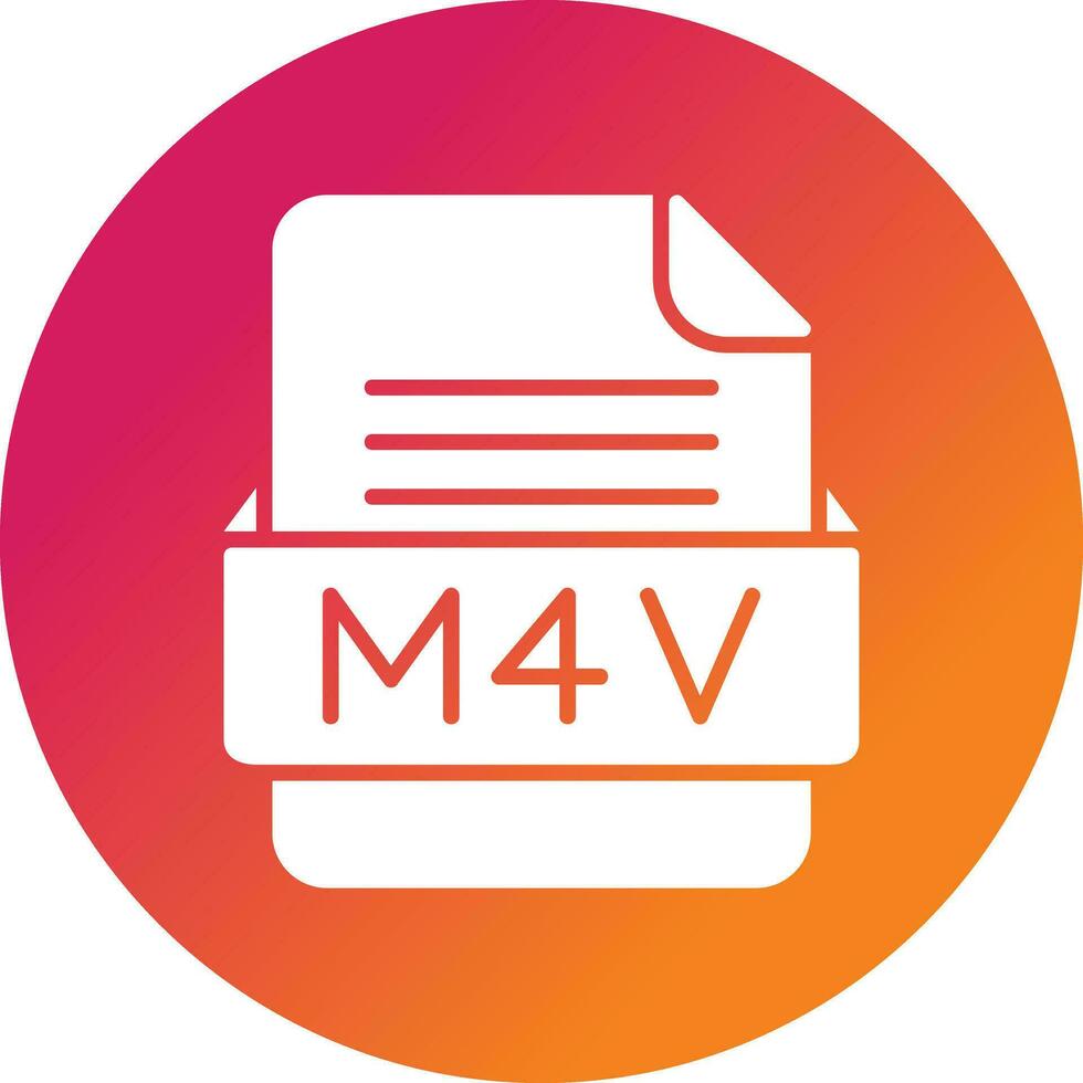 M4V File Format Vector Icon