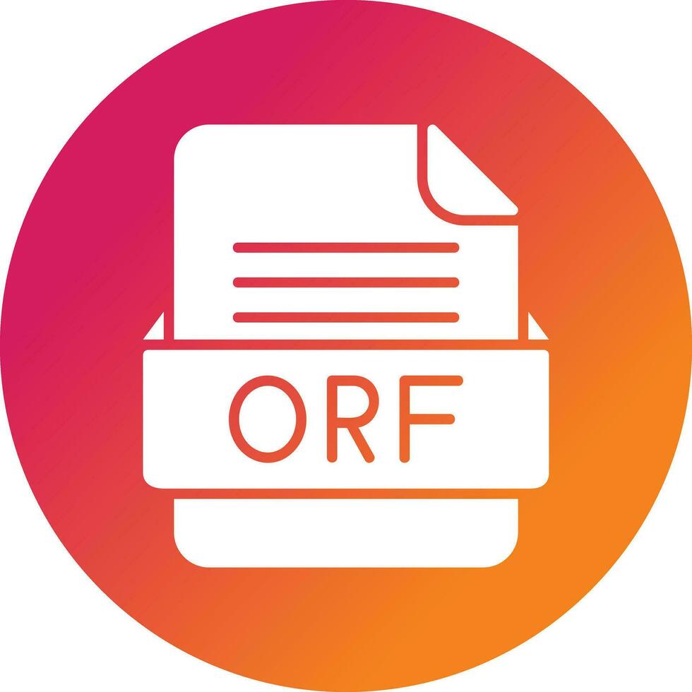 orf archivo formato vector icono