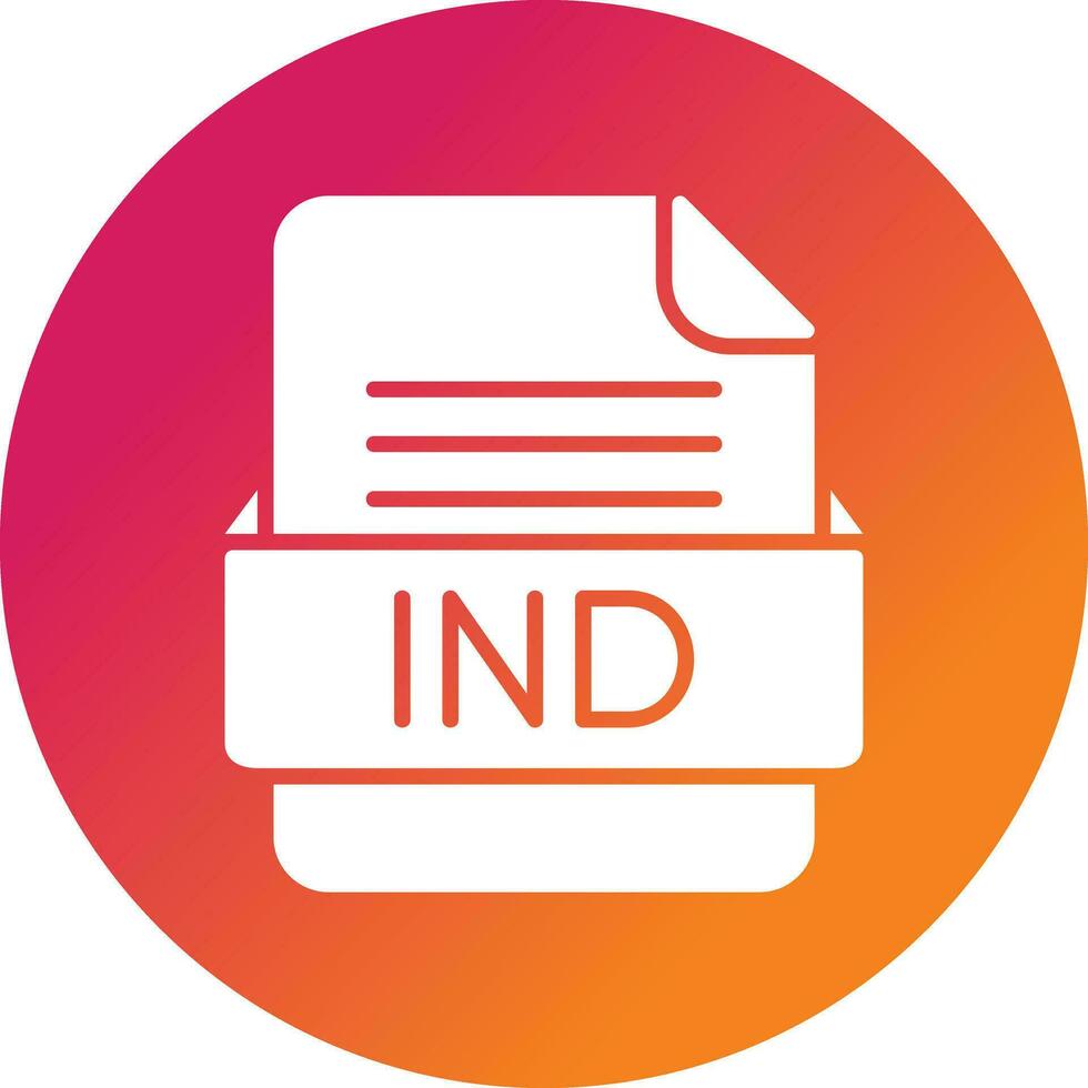 IND File Format Vector Icon