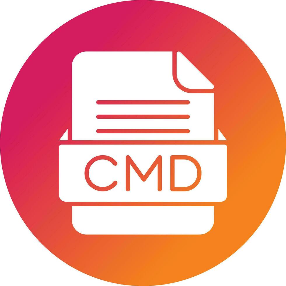 CMD File Format Vector Icon