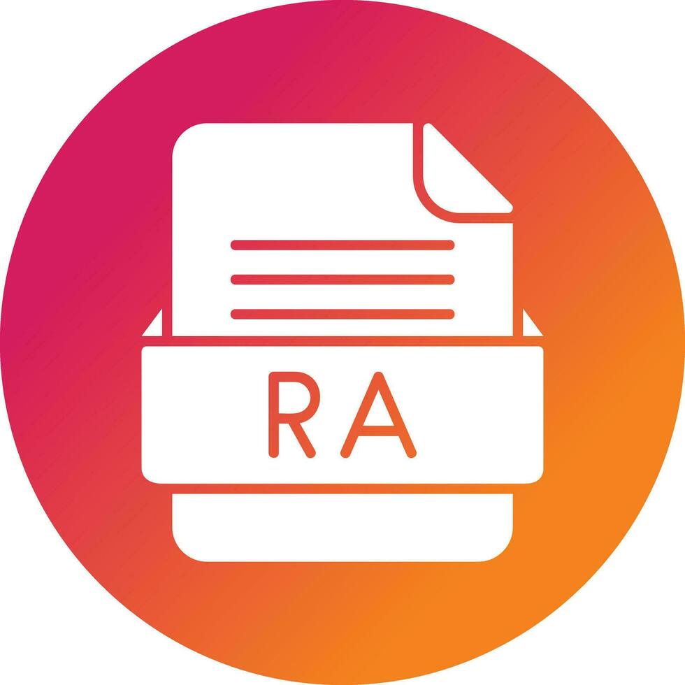 RA File Format Vector Icon