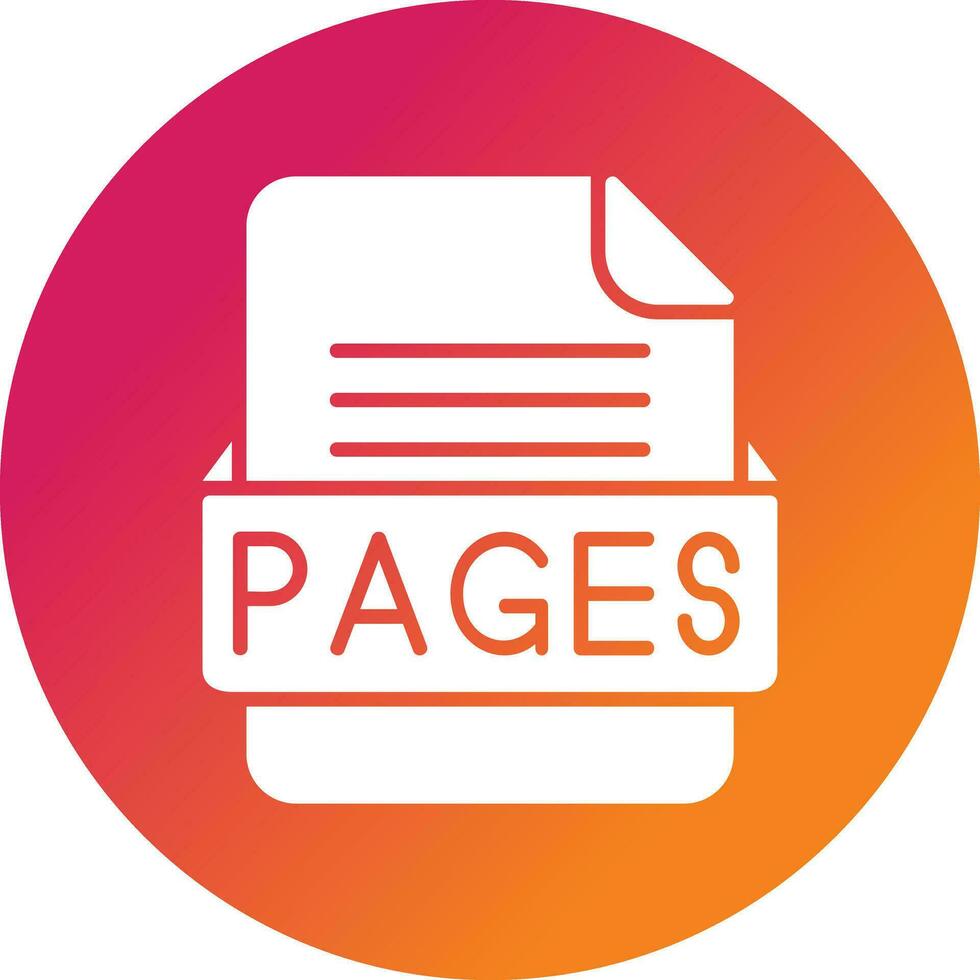 PAGES File Format Vector Icon