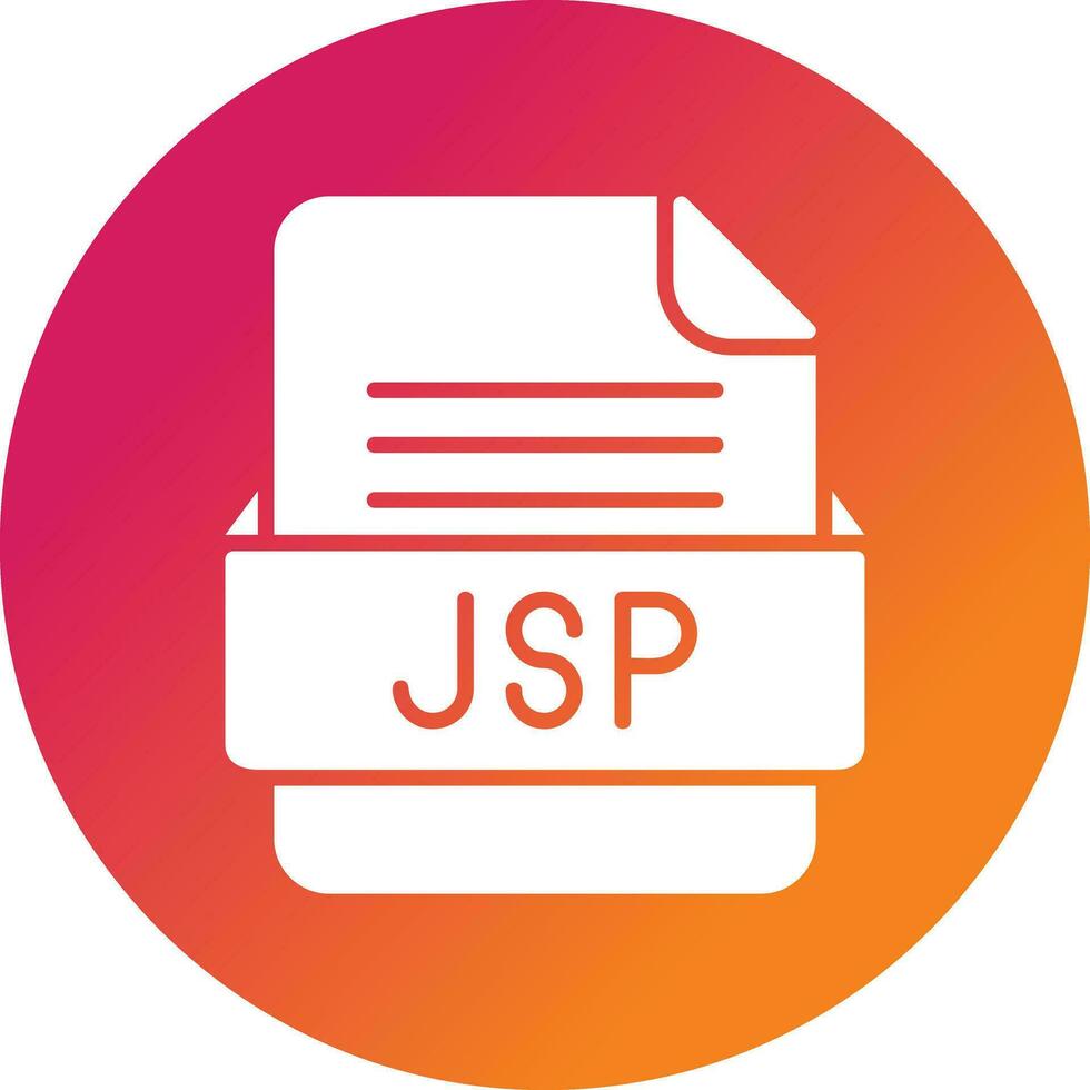 JSP File Format Vector Icon