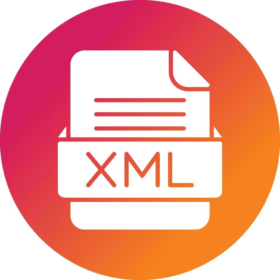 XML File Format Vector Icon