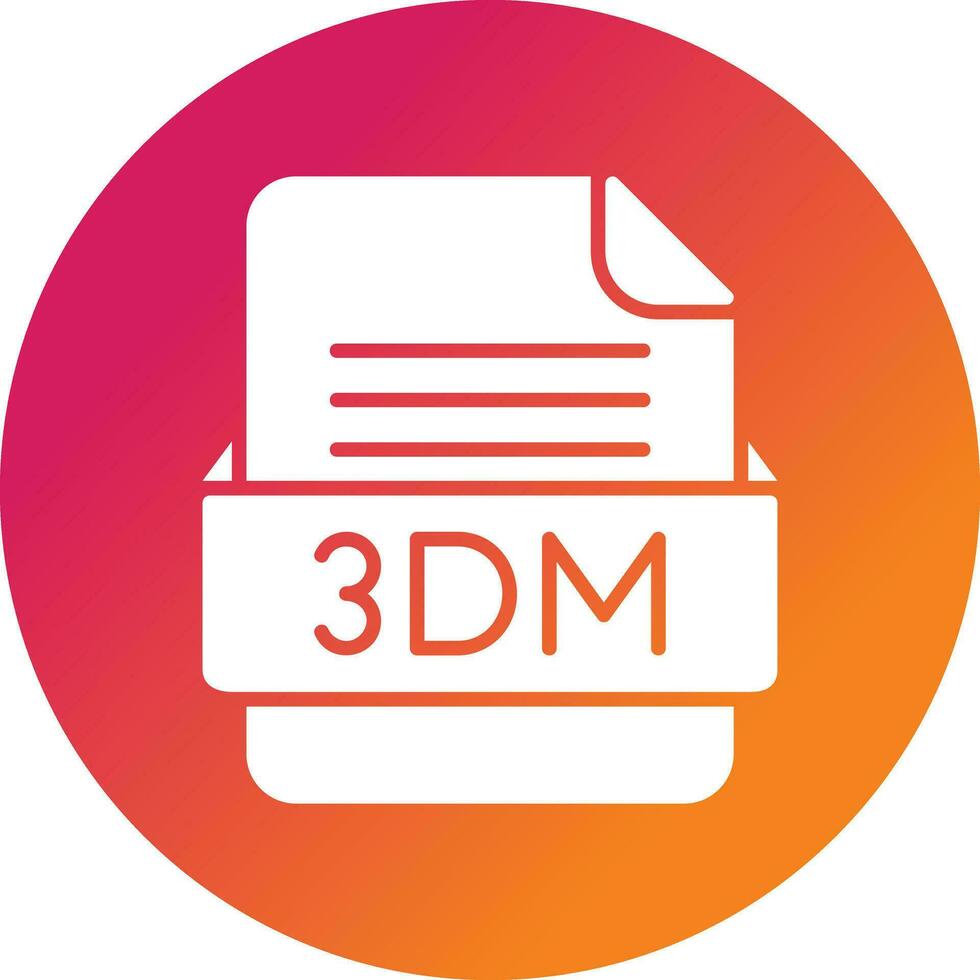 3DM File Format Vector Icon