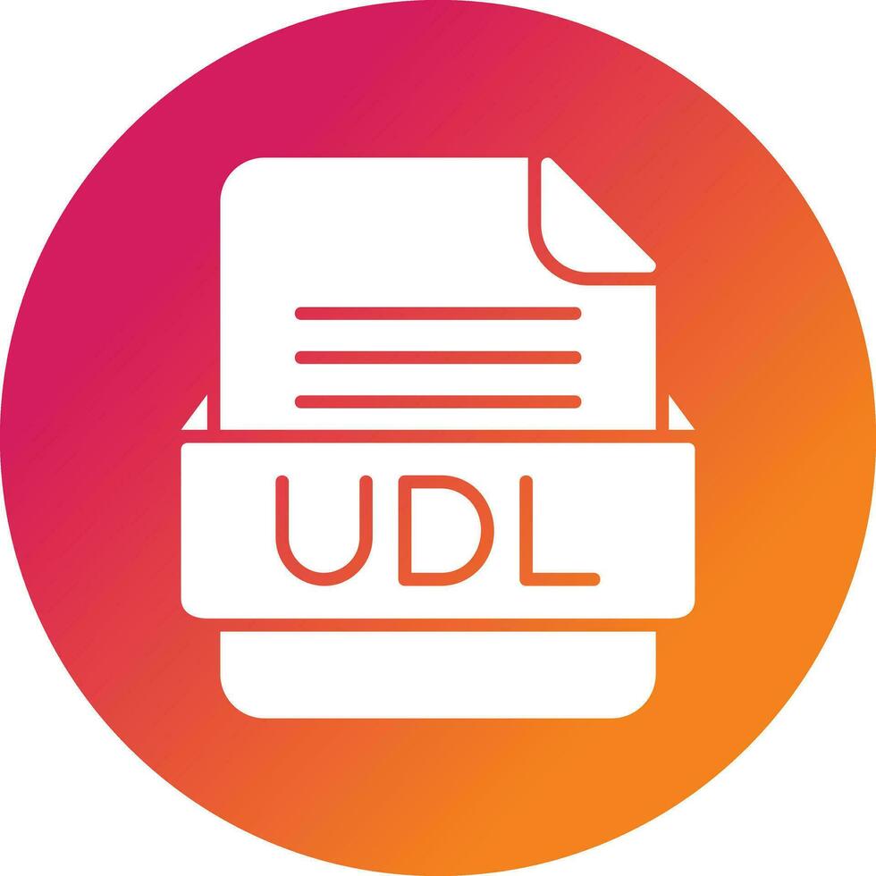 UDL File Format Vector Icon