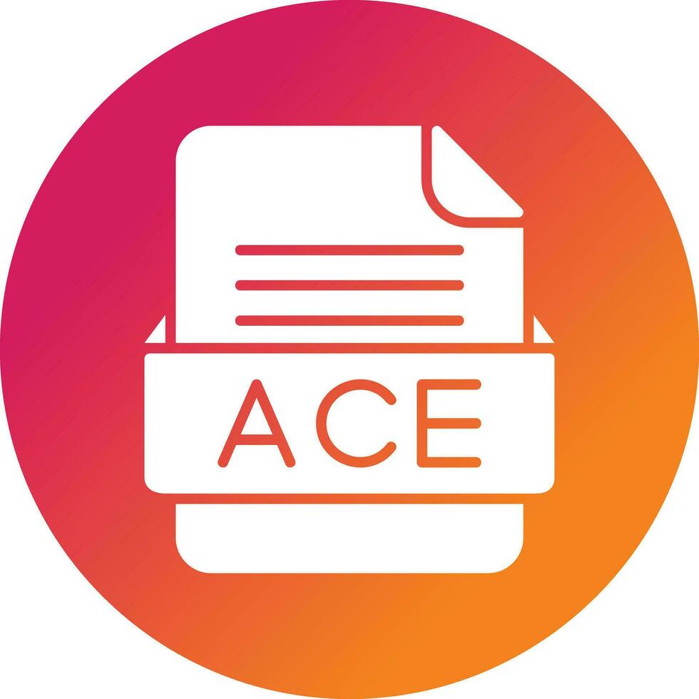 ACE File Format Vector Icon