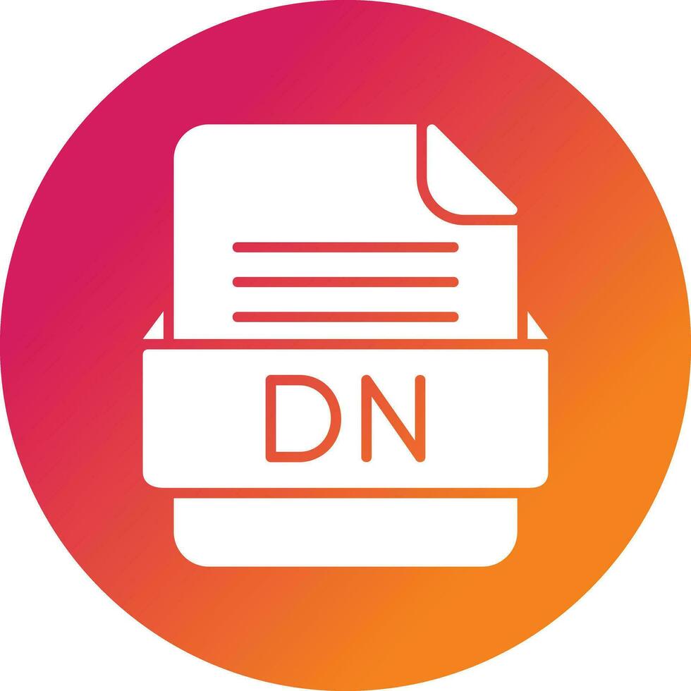 DN File Format Vector Icon