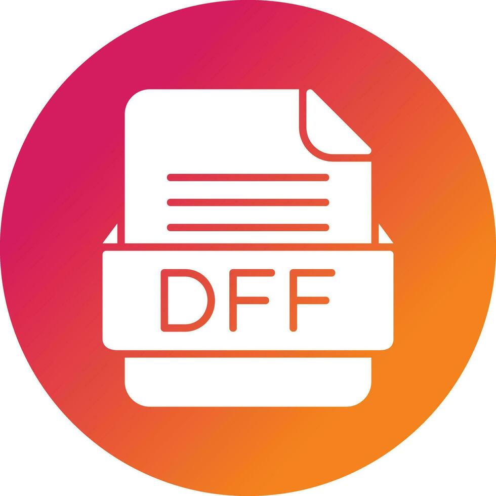 DFF archivo formato vector icono