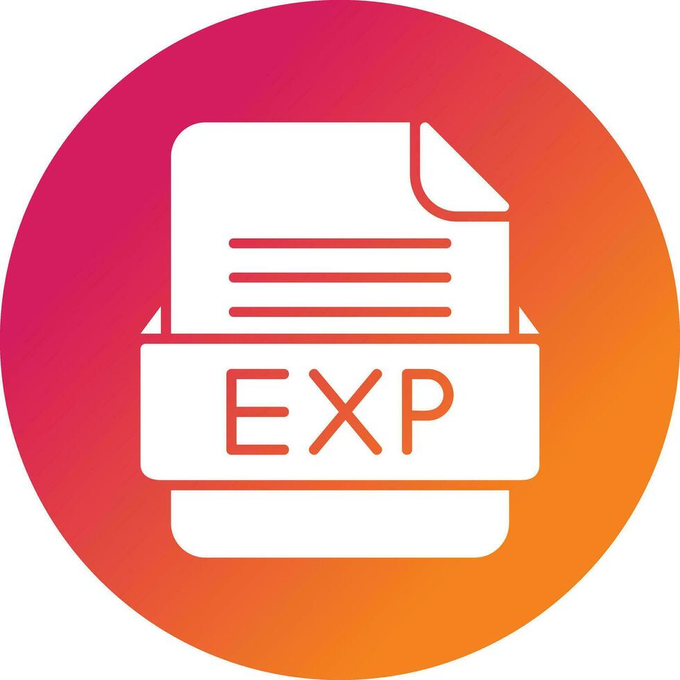 EXP File Format Vector Icon