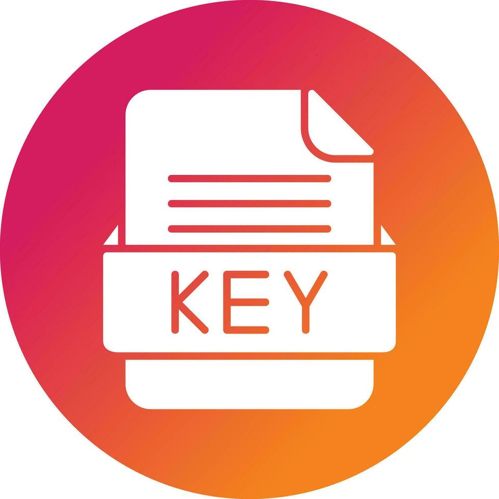 KEY File Format Vector Icon