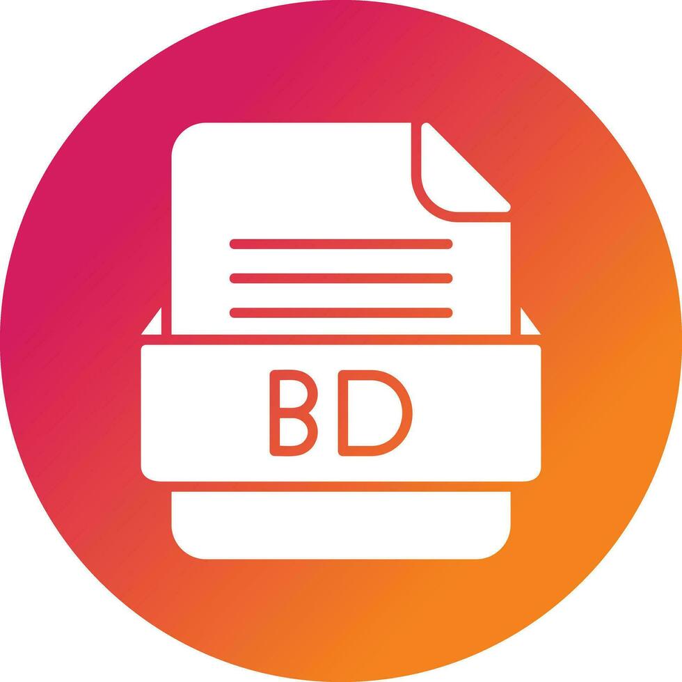 BD File Format Vector Icon