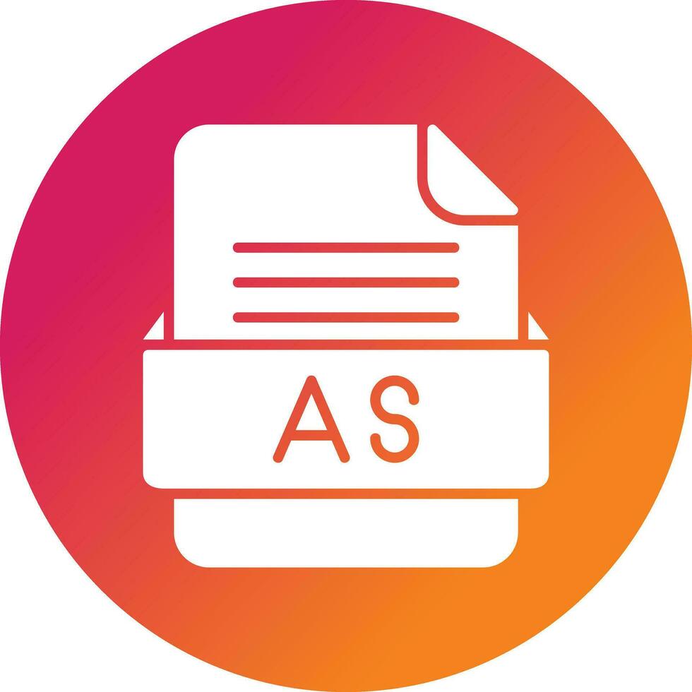 AS File Format Vector Icon
