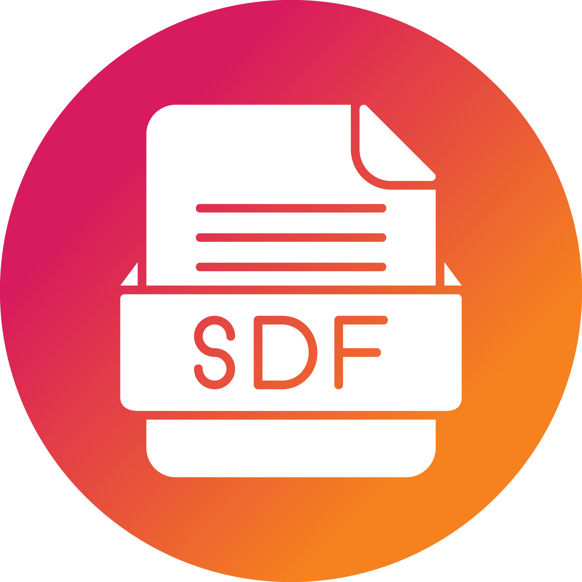 SDF File Format Vector Icon 34117704 Vector Art at Vecteezy