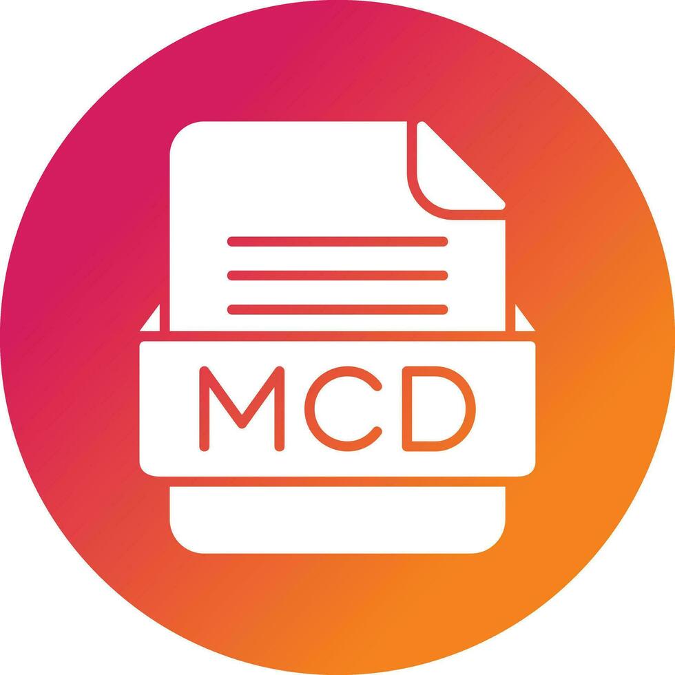 MCD File Format Vector Icon