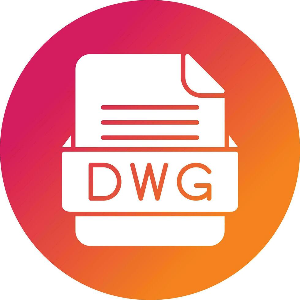 DWG File Format Vector Icon