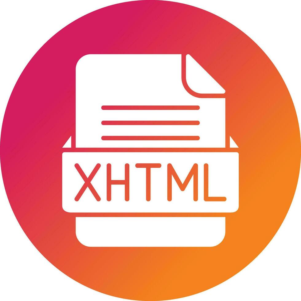 XHTML File Format Vector Icon