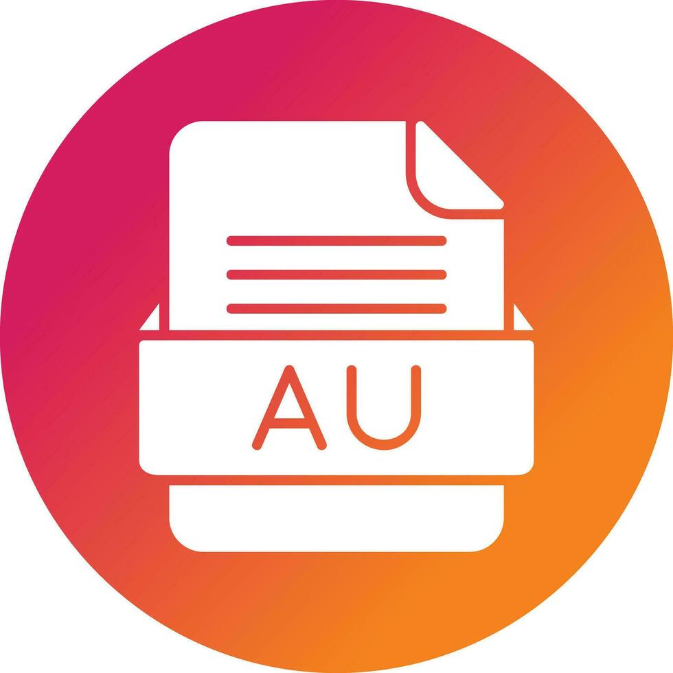 AU File Format Vector Icon