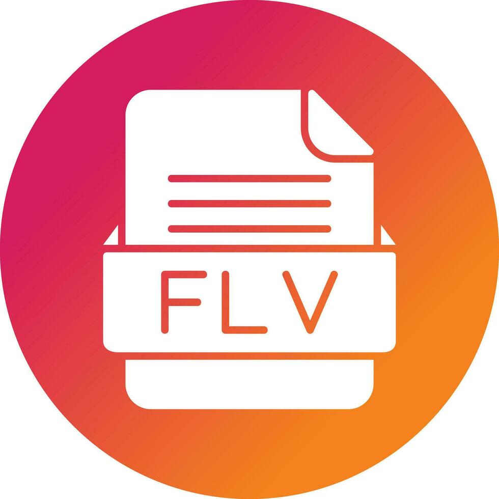 FLV File Format Vector Icon