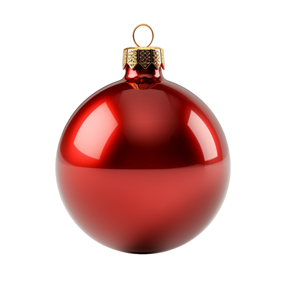 Christmas red ornaments ball ai generative 34117862 PNG