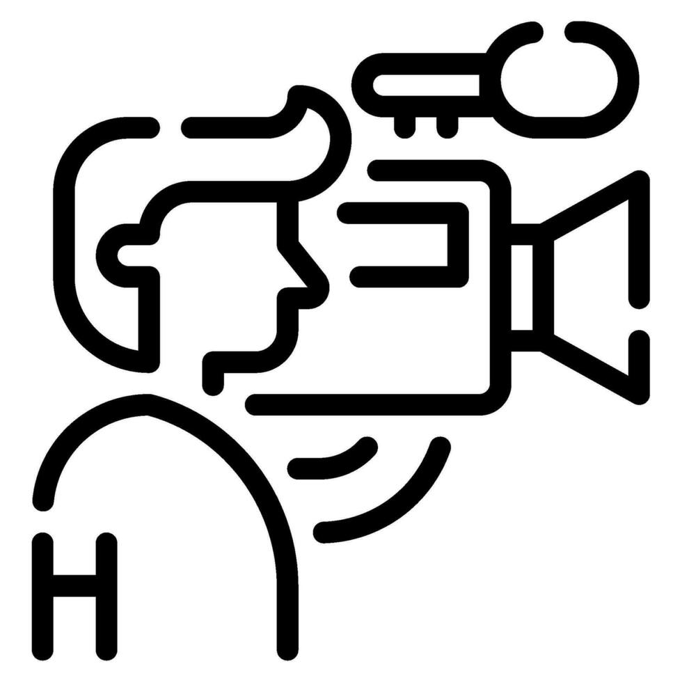 Cameraman icon for web, UIUX, infographic, etc vector