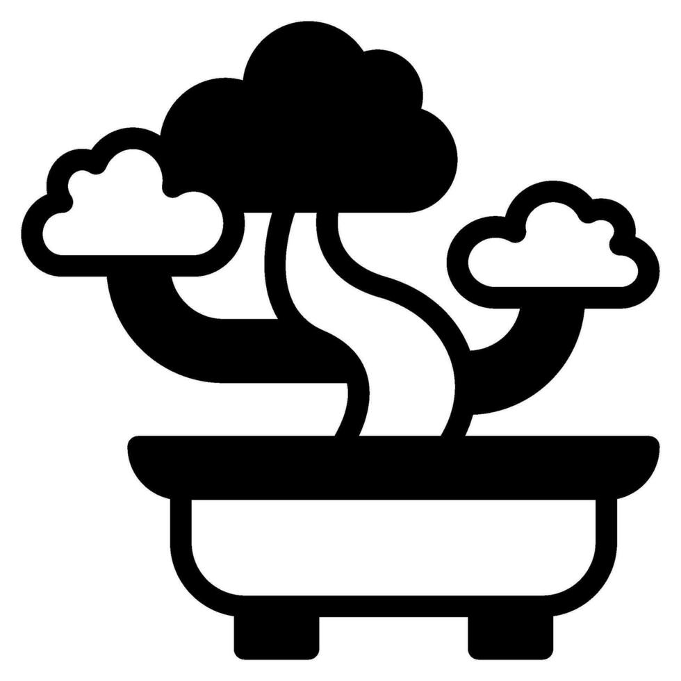 Bonsai icon Illustration, for UIUX, Infographic, etc vector