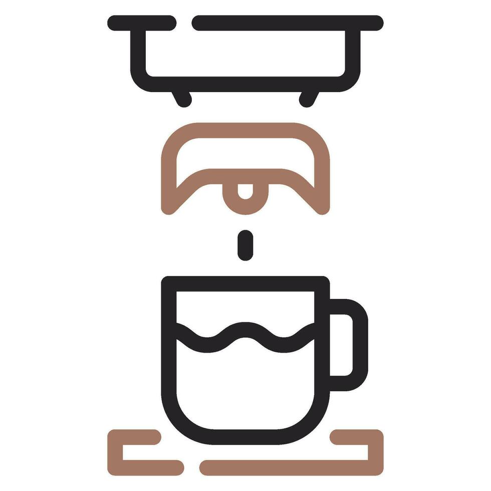 Café exprés Disparo icono ilustración, para uiux, infografía, etc vector