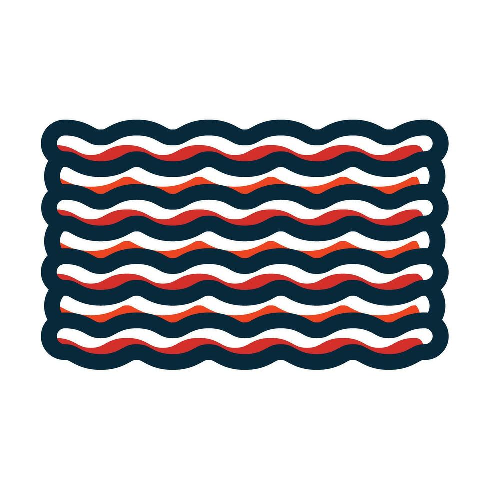 Minced Meat Vector Thick Line Filled Dark Colors